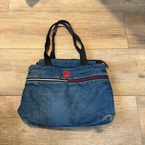 Vintage Tommy Hilfiger Small Denim Fabric Purse Red White Blue Rare Bag Purse